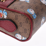 GUCCI Gucci Doraemon Collaboration GG Pattern Bordeaux/Brown 647784 Ladies Mini GG Sprem Canvas/Leather Shoulder Bag A Rank used Ginzo