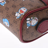 GUCCI Gucci Doraemon Collaboration GG Pattern Bordeaux/Brown 647784 Ladies Mini GG Sprem Canvas/Leather Shoulder Bag A Rank used Ginzo
