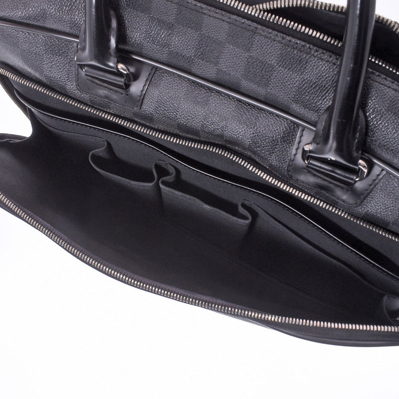 LOUIS VUITTON Louis Vuitton Damier Graphit Ikar 2way Black N23253 Men's Damier Graphit Canvas Business Bag B Rank used Ginzo