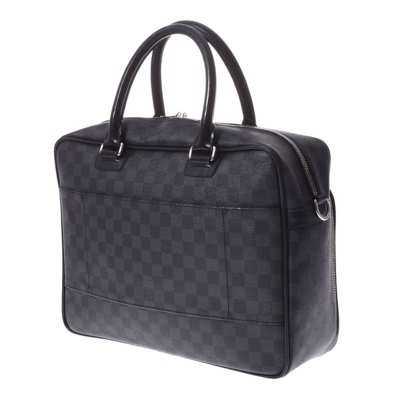 LOUIS VUITTON Louis Vuitton Damier Graphit Ikar 2way Black N23253 Men's Damier Graphit Canvas Business Bag B Rank used Ginzo