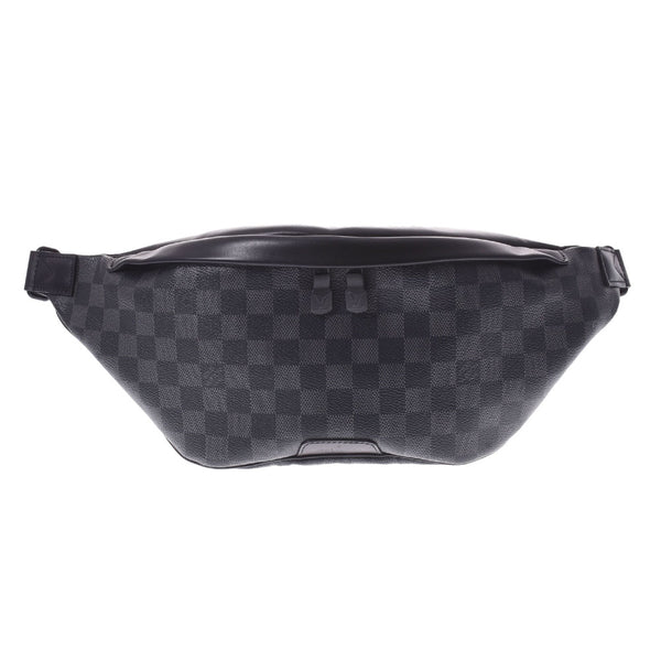 LOUIS VUITTON Louis Vuitton Damier Graphit Discovery Bam Bag Black N40187 Men's Damier Graphit Canvas Body Bag A Rank used Ginzo