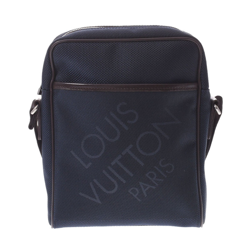 LOUIS VUITTON Louis Vuitton Damier Jean Citadan NM Blue Ocean N41437 Men's Damie Gean Canvas Shoulder Bag A Rank Used Ginzo