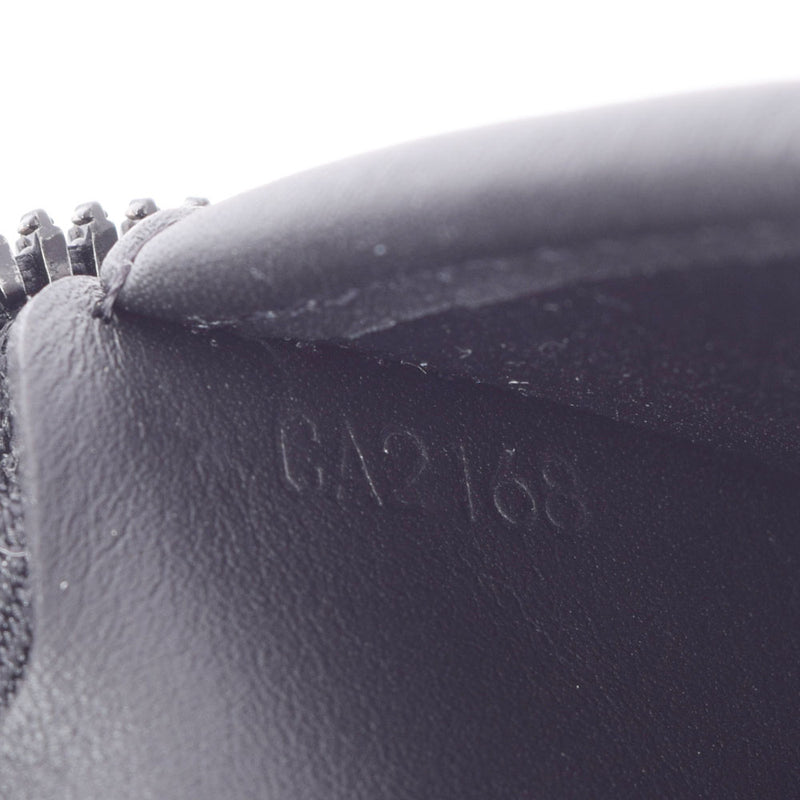 路易威顿路易·维顿（Louis Vuitton）路易威登（Louis Vuitton）会标阴影Zippy Wallet垂直黑色M62902男士皮革长钱包AB级使用Ginzo