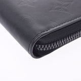 LOUIS VUITTON Louis Vuitton Monogram Shadow Zippy Wallet Vertical Black M62902 Men's Leather Long Wallet AB Rank Used Ginzo