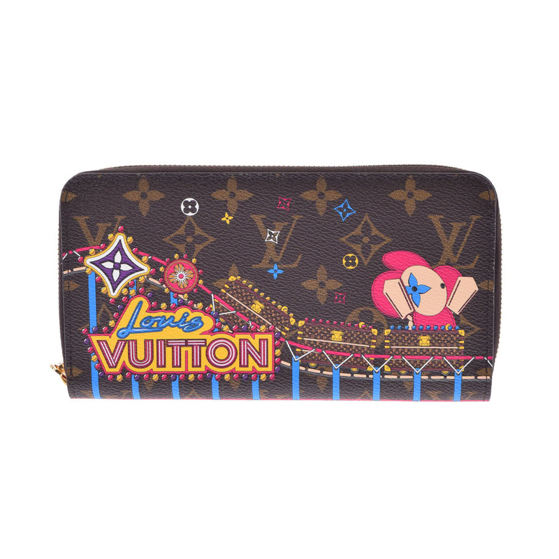 路易威顿路易斯·维顿（Louis Vuitton）会标Zippy Wallet Vivienne Limited Fuchsha M69750女用式会标帆布钱包钱包新二手Ginzo