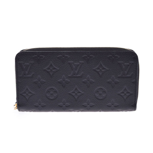 路易威顿路易·维顿（Louis Vuitton）路易·威登（Louis Vuitton）会标Zippy Wallet Noir（黑色）M61864男女通用皮革长钱包AB级使用Ginzo
