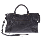 BALENCIAGA Balenciaga The City 2WAY Black 115748 Ladies Leather Handbag B Rank used Ginzo