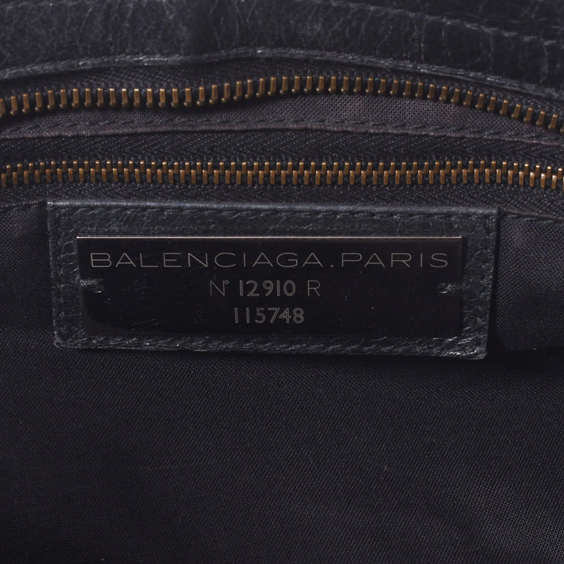 BALENCIAGA Balenciaga The City 2WAY Black 115748 Ladies Leather Handbag B Rank used Ginzo