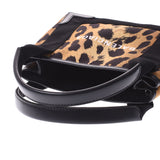 BALENCIAGA Balenciaga Navy Bass XS 2way Bag Leopard 390346 Ladies canvas/leather handbag A rank used Ginzo