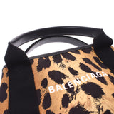 BALENCIAGA Balenciaga Navy Bass XS 2way Bag Leopard 390346 Ladies canvas/leather handbag A rank used Ginzo