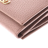 GUCCI Gucci GG Malmont Compact Wallet Beige 474746 Ladies Leather Three Fold Wallet A Rank Used Ginzo