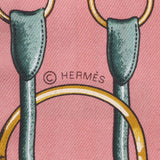 HERMES エルメス ツイリー 新タグ ジャンピング/JUMPING ピンク系 レディース シルク100％ スカーフ 新同 中古 銀蔵