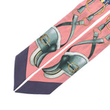 HERMES Hermes Twilly New Tag Jumping/JUMPING Pink Ladies Silk 100 % Scarf New Used Ginzo