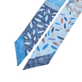 HERMES Hermes Twilly Old Tag Pattern Blue Ladies Silk 100 % Scarf A Rank used Ginzo