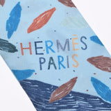 HERMES Hermes Twilly Old Tag Pattern Blue Ladies Silk 100 % Scarf A Rank used Ginzo