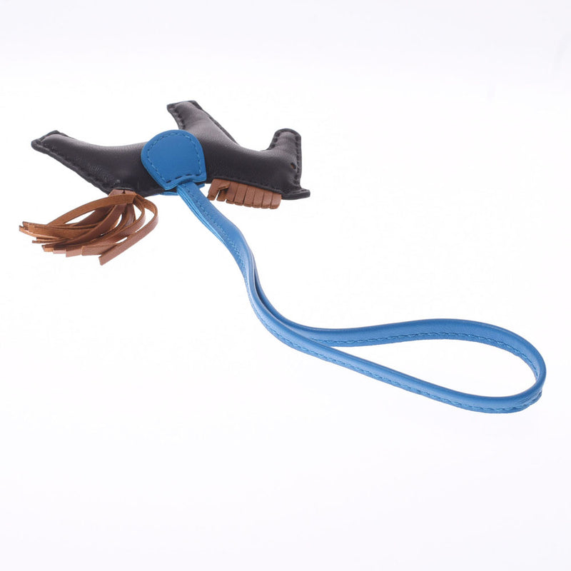 HERMES エルメス ロデオ PM 黒/ブルーザンジバル/ゴールド Y刻印(2020年頃) ユニセックス アニョーミロ チャーム 未使用 銀蔵