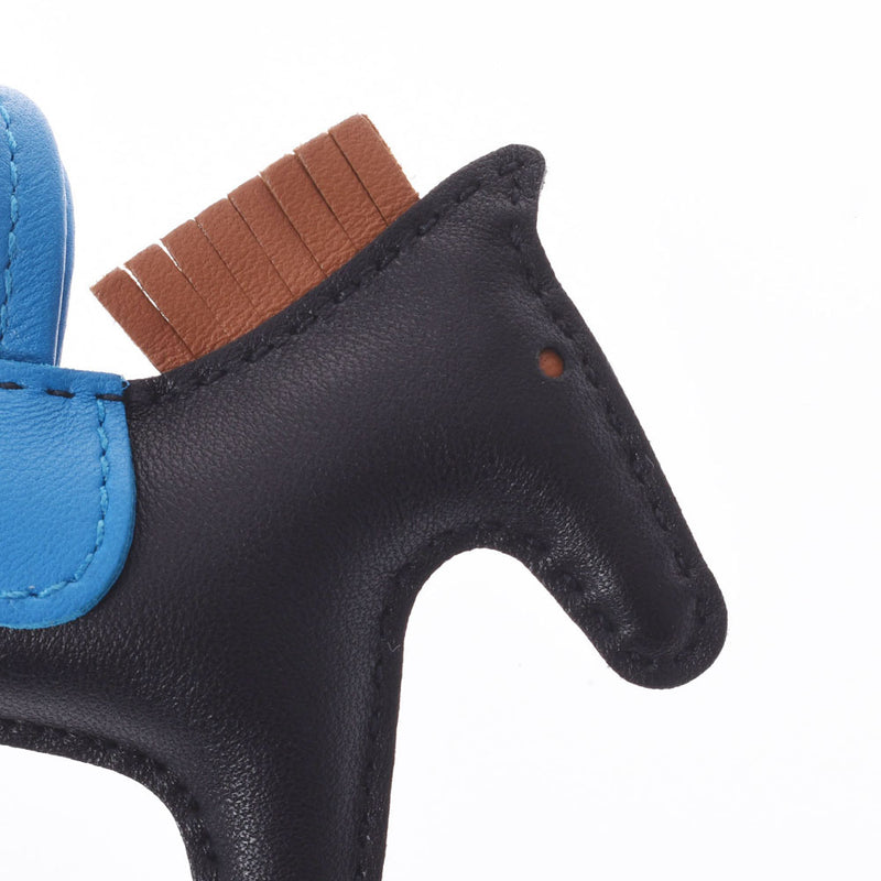 HERMES エルメス ロデオ PM 黒/ブルーザンジバル/ゴールド Y刻印(2020年頃) ユニセックス アニョーミロ チャーム 未使用 銀蔵