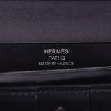 爱马仕爱马仕（Hermes Hermes）熊舰队黑色大国子支架X雕刻（2016年左右）男女盒小牛长钱包B等级二手Ginzo