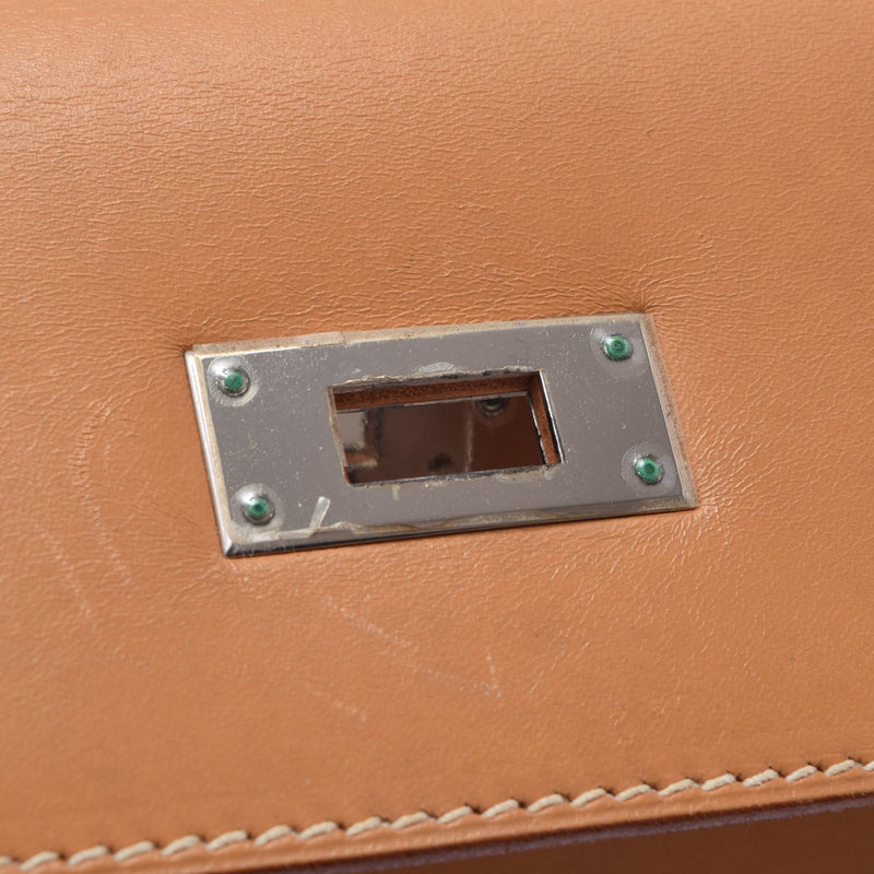 HERMES Hermes Hermes Kelly 35 outer sewing natural palladium bracket □ D engraved (around 2000) Unisex Vash Handbag B Rank used Ginzo