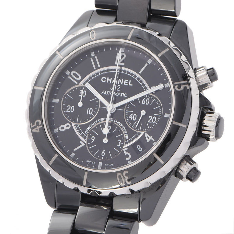 CHANEL Chanel J12 Chrono 41mm H0940 Men's Black Ceramic/SS Watch Automatic Black Dial A Rank used Ginzo