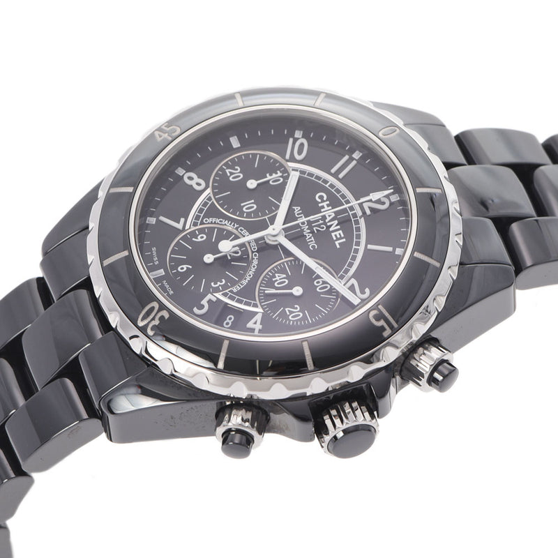 CHANEL Chanel J12 Chrono 41mm H0940 Men's Black Ceramic/SS Watch Automatic Black Dial A Rank used Ginzo