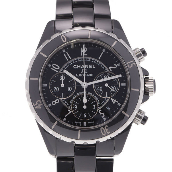 CHANEL Chanel J12 Chrono 41mm H0940 Men's Black Ceramic/SS Watch Automatic Black Dial A Rank used Ginzo