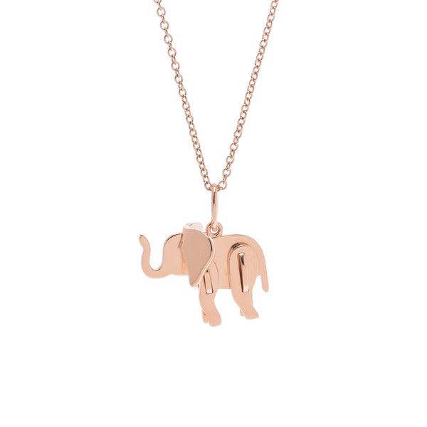 Tiffany & Co. Tiffany Save the Wide Elephant Ladies K18YG Necklace A Rank used Ginzo
