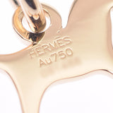 HERMES Hermes Wood Horse Motif Ladies K18YG/Diamond Pendant Top A Rank used Ginzo