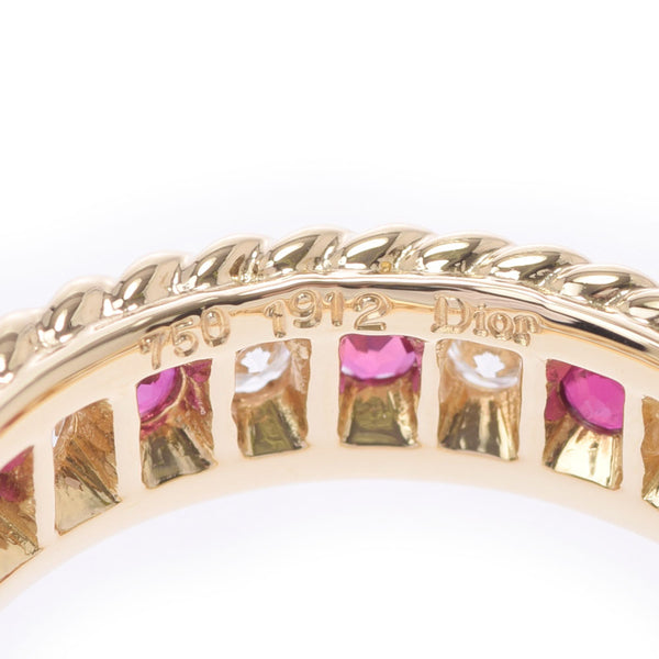 Christian Dior Christian Dior 11 Ladies K18YG/Ruby/Diamond Ring/Ring A Rank Used Ginzo