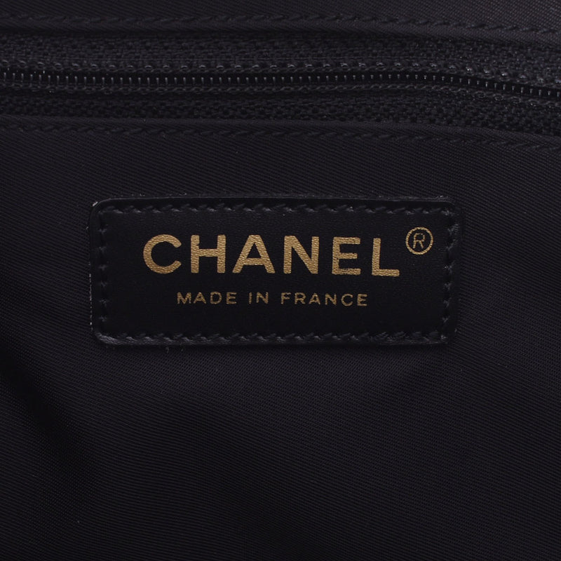 CHANEL Chanel Neutral Line Tote PM Black Ladies Nylon Handbag A Rank used Ginzo