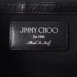 JIMMY CHOO Jimmy Choo Tote Bag Star Stars Black Silver Bracket Ladies Leather Handbag AB Rank used Ginzo