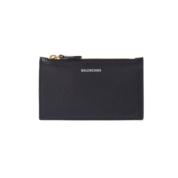 BALENCIAGA Balenciaga Balenciaga Fragment Case Zip Black 581102 Unisex Calf Coin Case A Rank used Ginzo