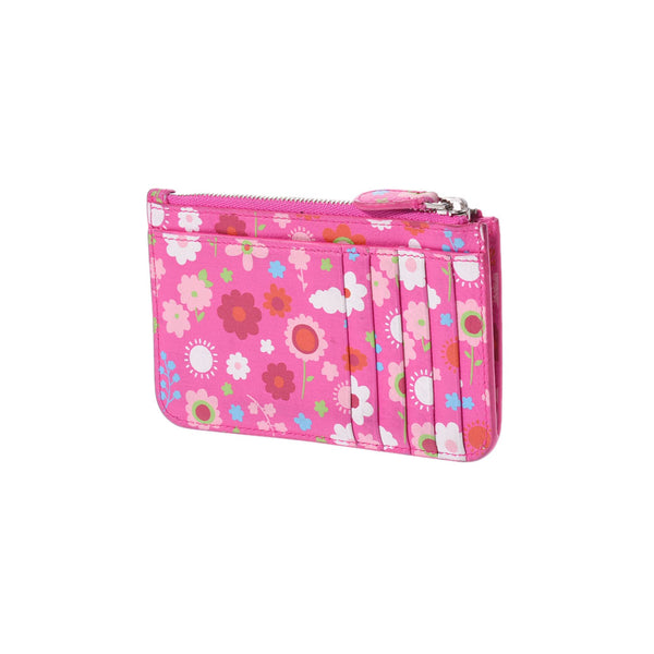 BALENCIAGA Balenciaga Case Case Card Holder Flower Pattern Pink 637130 Unisex Calf Coin Case B Rank Used Ginzo