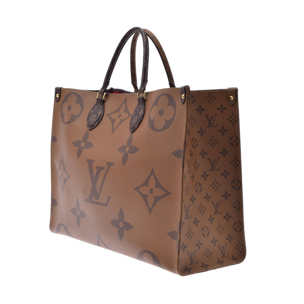 LOUIS VUITTON ルイヴィトン モノグラム リバース オンザゴー GM ブラウン M44576 ユニセックス モノグラムキャンバス 2WAYバッグ Aランク 中古 銀蔵