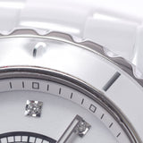 CHANEL Chanel J12 38mm 12P Diamond H1629 Men's White Ceramic/SS Watch Automatic White Dial A Rank used Ginzo