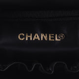 香奈儿香奈儿（Chanel Chanel）垂直洗手盆袋黑色金色支架女士卡维亚斯金（Caviaskin）手提包用ginzo等级