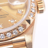 ROLEX Rolex Datejust 8P Diamond Bezel Diamond Pyramit 69268G Ladies YG Watch Automatic Champagne Dial A Rank used Ginzo
