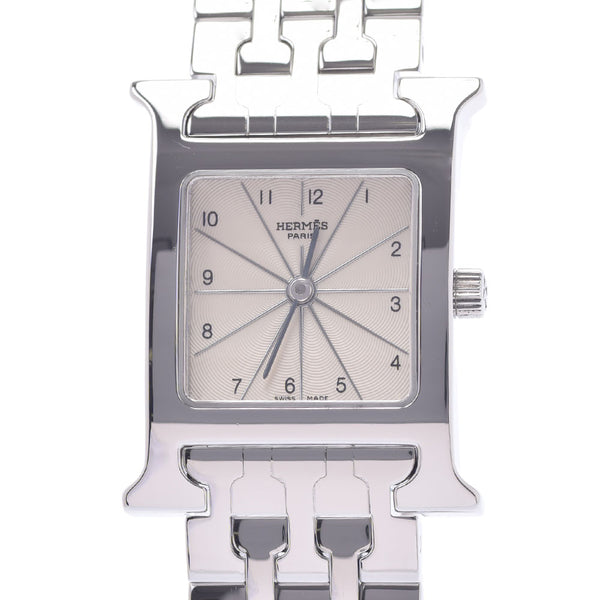 HERMES HERMES LAMBUSIS HH1.210女士SS Watch Quartz Ivory Dial A等级使用Ginzo