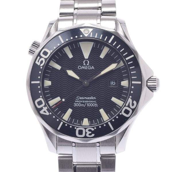 OMEGA Omega Sea Master Professional 300m 2264.50 Men's SS Watch Quartz Black Dial A Rank Used Ginzo