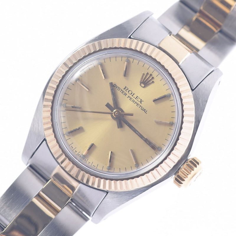 ROLEX Rolex Oyster Purpetur 14k Breath Antique 6719 Ladies YG/SS Watch Automatic Wrap Champagne Dial AB Rank Used Ginzo