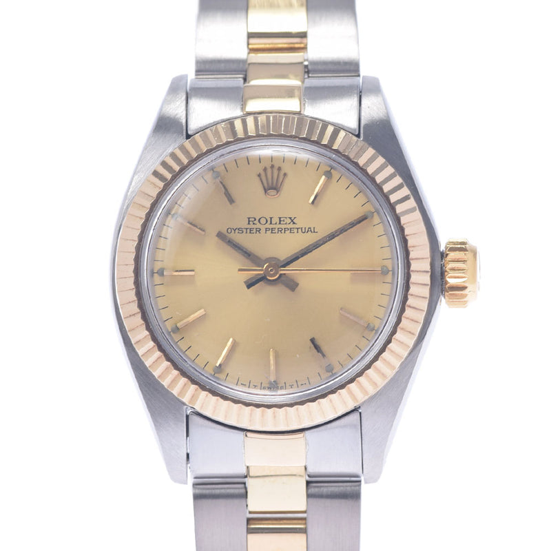 ROLEX Rolex Oyster Purpetur 14k Breath Antique 6719 Ladies YG/SS Watch Automatic Wrap Champagne Dial AB Rank Used Ginzo