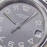 HERMES Hermes Clipper CL4.210 Ladies SS Watch Quartz Gray Dial AB Rank used Ginzo