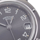 HERMES Hermes Clipper CL4.210 Ladies SS Watch Quartz Gray Dial AB Rank used Ginzo