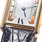 Cartier Cartier Tank Verme Yin Ladies GP/Leather Watch Quartz Ivory Dial AB Rank Used Ginzo