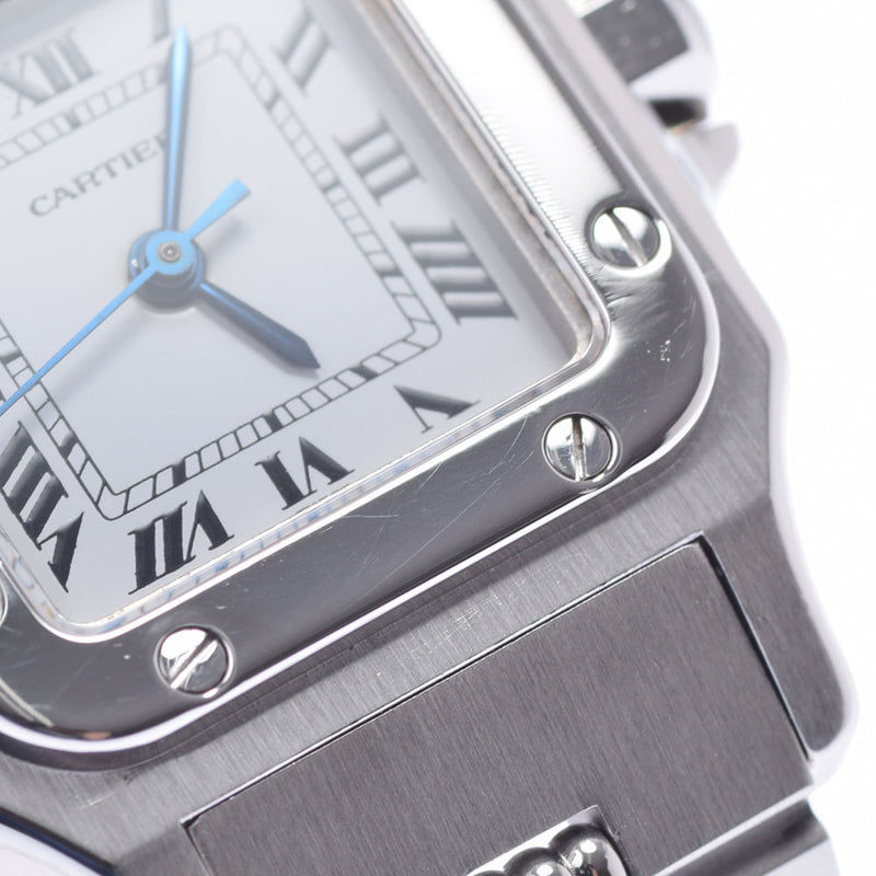 Cartier Cartier Santo Sugarbe SM Antique Dial Classic Ladies SS Watch Automatic White Dial A Rank used Ginzo