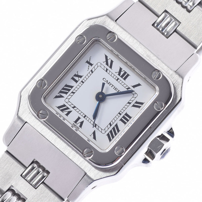 Cartier Cartier Santo Sugarbe SM Antique Dial Classic Ladies SS Watch Automatic White Dial A Rank used Ginzo