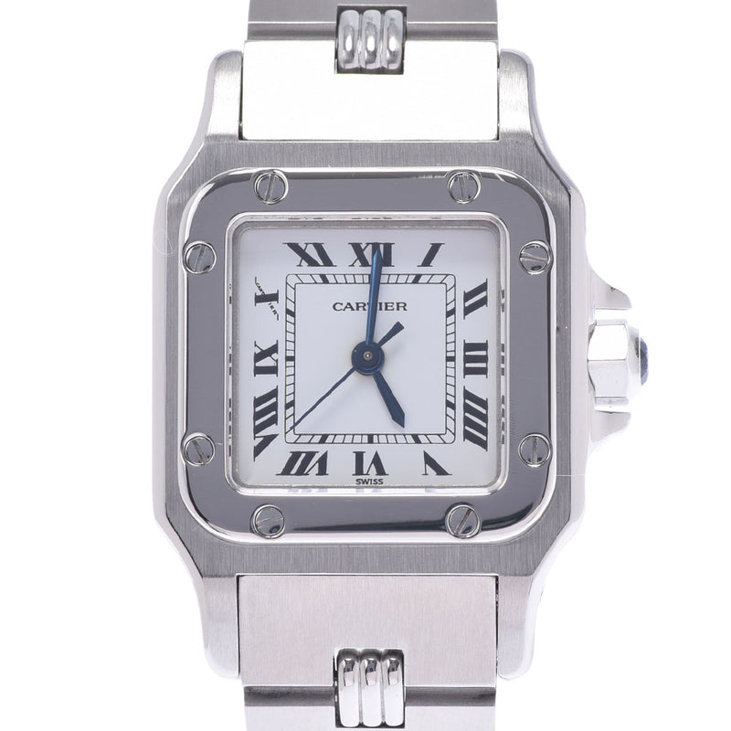 Cartier Cartier Santo Sugarbe SM Antique Dial Classic Ladies SS Watch Automatic White Dial A Rank used Ginzo