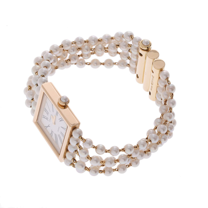 CHANEL Chanel Mademoiselle Pearl Bracelet H0007 Ladies YG Watch Quartz White Dial A Rank used Ginzo