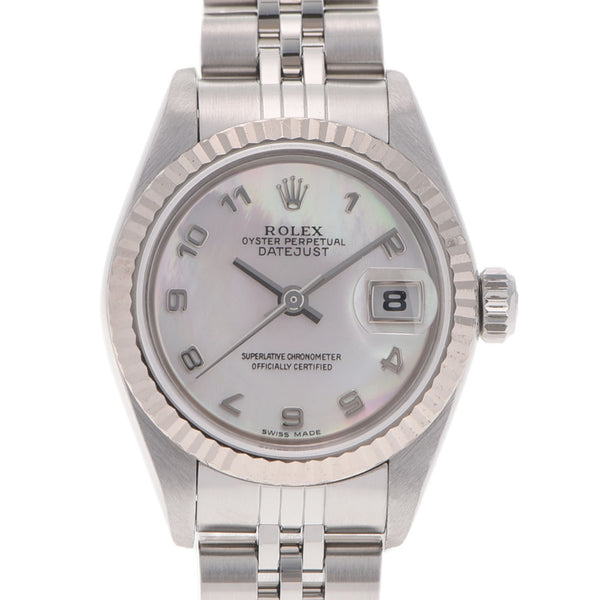 ROLEX Rolex Datejust 79174NA Ladies WG/SS Watch Automatic Pink Shell Dial A Rank Used Ginzo