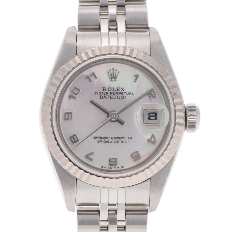 劳力士劳力士datejust 79174NA女士WG/SS观看自动粉红色壳拨号阵列二手Ginzo